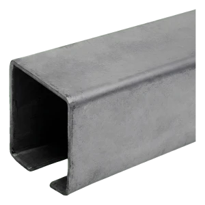 Ocelová pojezdová kolejnice – C profil pro posuvné brány 60×60 mm, délka 6000 mm