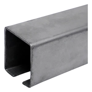 PSG pojezdová dráha U-profil z oceli pro posuvné brány 80×80 mm – 7000 mm