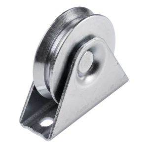 PSG jezdní kladka brány V průměr 88 mm s držákem – pro posuvnou kolejnicovou bránu