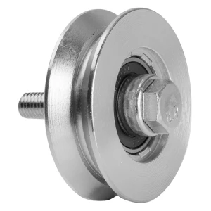 PSG Pojezdové kolečko V fi 70×20 mm ocelové pozinkované pro posuvnou kolejnicovou bránu