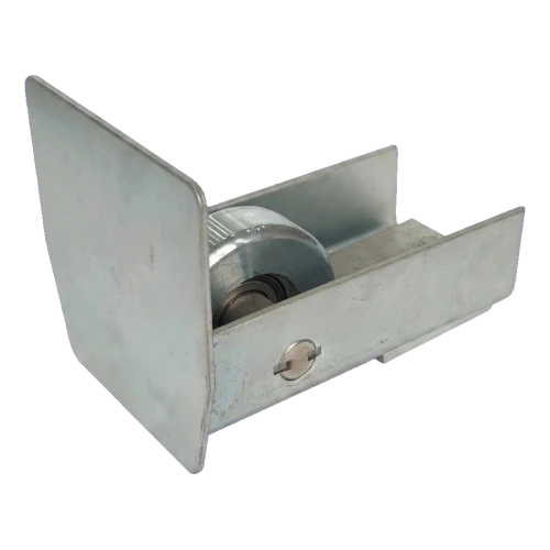 PSG najezdová kladka 140 mm s koncovkou pro samonošnou posuvnou bránu 001-299 (1)