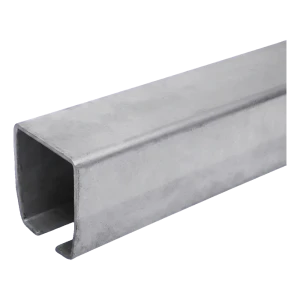 PSG vodící kolejnice pro posuvnou bránu 100×90×5 mm černá – ocelový C profil 6 m