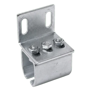 PSG boční závěs pro kolejnici posuvné brány 50×46 mm – pozinkovaný, nastavitelný