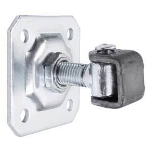 PSG regulovatelný pant pro křídlové brány M20 s plechem 100×100×4 mm