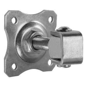 Regulovatelný branový pant s ozdobným štítkem M16 80×80 mm pozinkovaná ocel