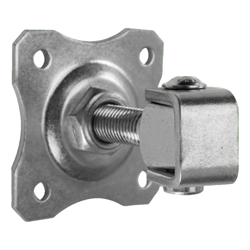 Regulovatelný branový pant s ozdobným štítkem M16 80×80 mm pozinkovaná ocel 001-363 (1)