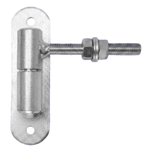 PSG regulovatelný válcovaný pant na branku fi24 M12 se štítkem 150×40 mm