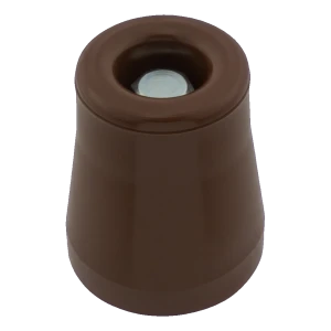 Zarážka dveří gumová velká hnědá Ø49 mm – montáž přišroubováním