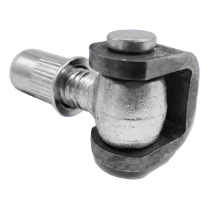 Nastavitelný branový závěs M12 s nýtovací maticí – ocelový pozinkovaný