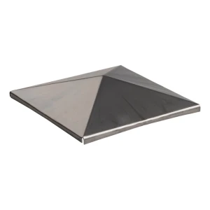 Postal – kopertový ocelový klobouček na plotový sloupek 150×150 mm