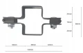 Střední objímka pro plotové panely 40x60 mm černá GPV-700-02 (3)