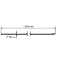 Skládaná zemnicí tyč s kuželovým zámkem Morse fi 16 x 1500 mm – žárově pozinkovaná ocel 001-774 (2)