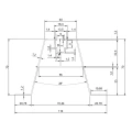 Hliníkový trapézový můstek PV s EPDM H70 L330 pro trapézový plech 001-777 (2)