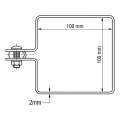 Koncová objímka pro plotové panely 100x100 mm černá 000-782 (4)