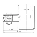 Koncová objímka pro plotové panely 60x40 pozink GPV-700-14 (3)