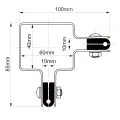 Svorka pro plotové panely rohová 60x40 černá GPV-700-07 (3)