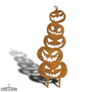 Zahradní dekorace Stracho Dýně XL 78 cm, halloweenská ozdoba z cortenu oceli