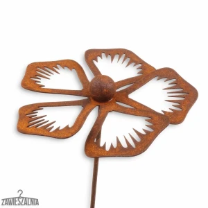 Zahradní šperky 3D Rezavý Barvínek XL z cortenu 83 cm