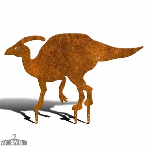 Zawieszalnia – zahradní dekorace ocelový dinosaurus Parasaurolophus XXL 90 cm corten
