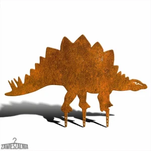 Zawieszalnia – zahradní dekorace Stegosaurus XXL z cortenové oceli 90,5 × 58,5 cm