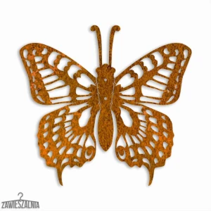 Zawieszalnia – 3D nástěnná dekorace Motýl Otakárek fenyklový M 31×29 cm cortenová ocel