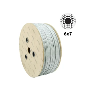 Ocelové pozinkované lano Ø4,0 mm – konstrukce 6×7, vláknité jádro