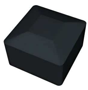 Černá záslepka pro montážní profily FV 40x40 mm – LLDPE typ 1