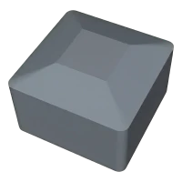 Šedá krytka pro montážní profily FV 40x40 mm – typ 1 LLDPE