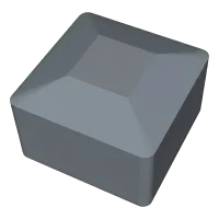 Šedá krytka LLDPE pro montážní profil PV 40×40 mm – typ 1