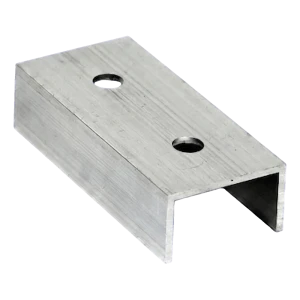Hliníková spojka montážního profilu FV 100 mm – U profil 25×45×25