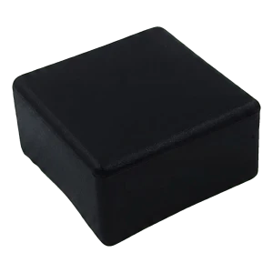 Plochá černá záslepka pro montážní profil PV 40×40 mm – typ 3 LLDPE