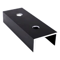Spojka montážní kolejnice PV hliníková eloxovaná černá 120 mm profil U 25×45