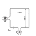 Rohová svorka pro panelové plotové panely 100x100 mm pozinkovaná 000-773 (2)