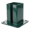 Ocelová patka pro plotový a bránový sloupek 100×100 mm zelená RAL 6005 000-791 (2)