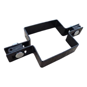 Objímka na plotové panely průběžná 80×80 mm černá RAL 9005 – kompletní sada