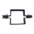 Objímka na plotové panely průběžná 80×80 mm černá RAL 9005 – kompletní sada 001-616 (3)