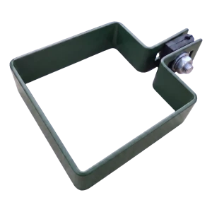 Koncová objímka plotová 80×80 mm zelená RAL 6005 – montážní sada
