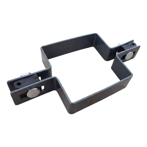 Objímka plotová panelová průběžná 80×80 mm grafitová RAL 7016 – kompletní sada 001-611 (1)