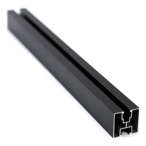 Montážní profil PV hliníkový 40×40 mm eloxovaný černý – lišta 625 cm na šrouby M10