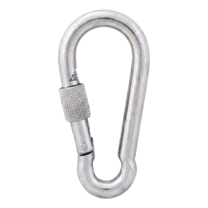 Karabina s pojistkou pozinkovaná 8×80 mm – zajišťovací matice, DIN 5299 D