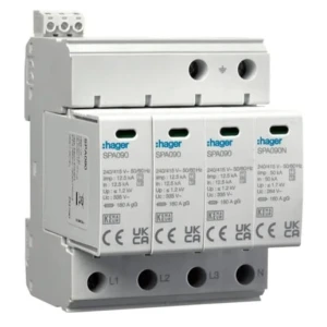 Hager Svodič přepětí Typ 1+2 (B+C) 4P 50kA 1,2kV