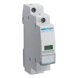 Hager Signální LED kontrolka zelená 230V AC