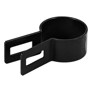 Koncová plotová objímka na kulatý sloupek Ø 48 mm, černá (RAL 9005)