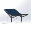 Přístřešek pro auto Fotovoltaická bouda pro 2 vozidla T Eco 11,4m x 3,3m Carport GPV-101-09 (3)