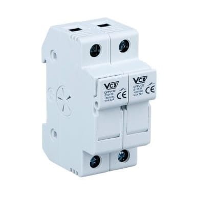 Pojistková patice 2P 32A 10x38 1000V DC CFPV-32 GPV-401-12