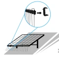 Klip pro montáž hrotů na fotovoltaiku - bílá 30 mm PV-400-15 (2)