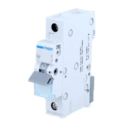 Hager Nadproudový jistič B 10A 1P 6kA GPV-401-42