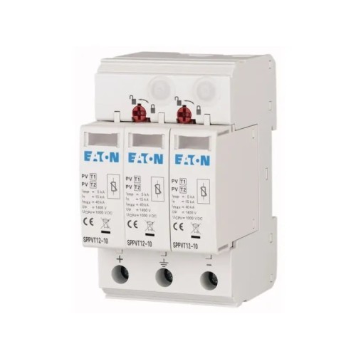 Eaton Svodič přepětí PV DC typ 1+2 (B+C) 1000V 2P+N 15kA 3,7kV GPV-401-44