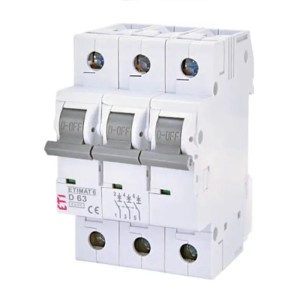 ETI Nadproudový jistič B 16A 3P 6kA