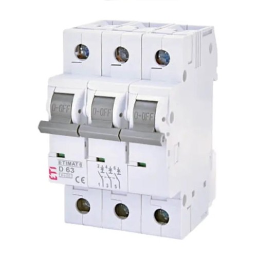 ETI Nadproudový jistič B 16A 3P 6kA GPV-401-63